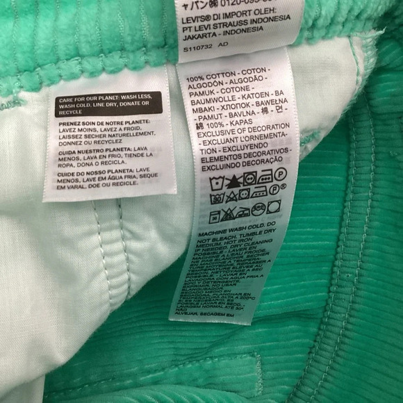 Levi's Corduroy Ribcage Straight Ankle Pants Size 24 - Picture 9 of 11